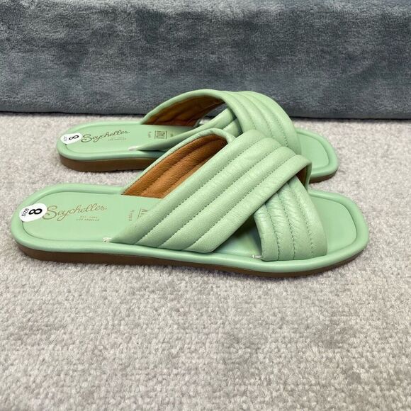 Seychelles Womens Word For Word Slide Sandals Green Size 8 NWOT - Picture 4 of 9